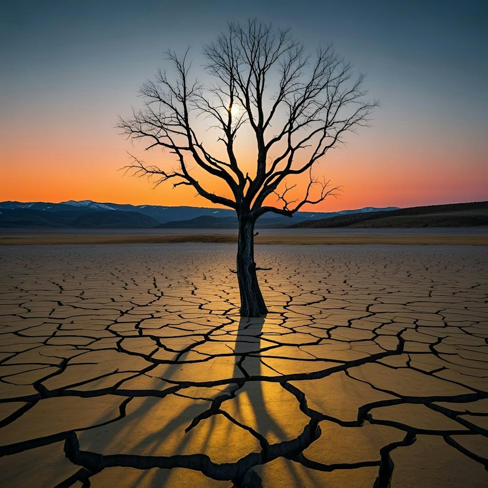 Lone Tree In The Desert