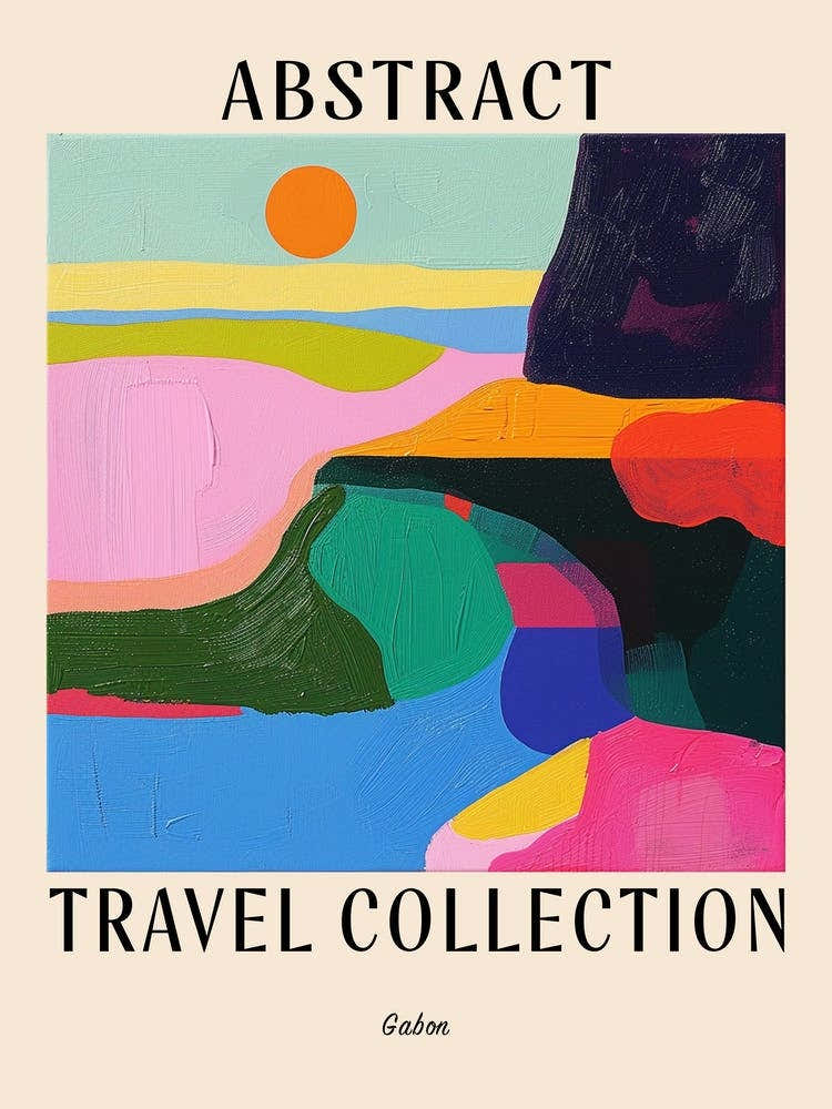 Abstract Travel Collection Poster Gabon 2