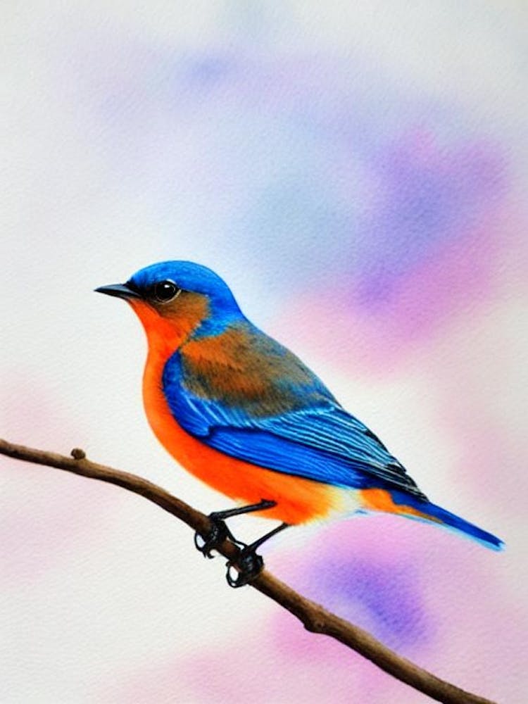 Eastern Bluebird 2 Watercolour Bird