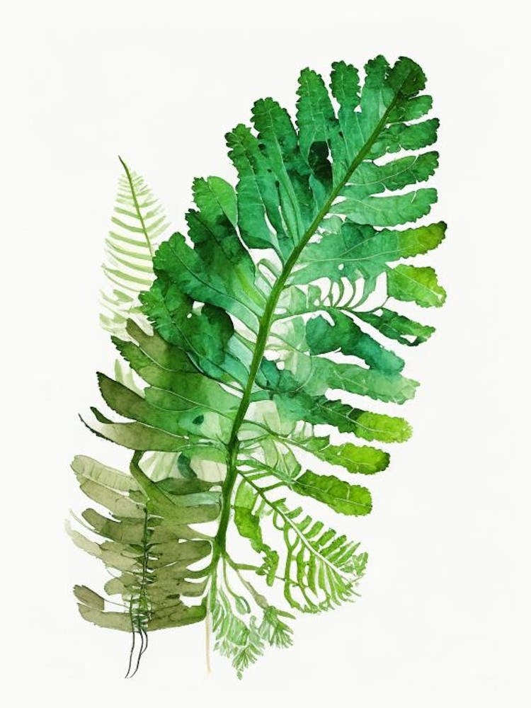 Himalayan Maidenhair Fern Watercolour