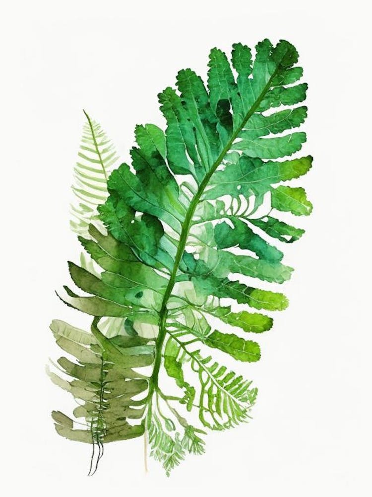 Himalayan Maidenhair Fern Watercolour