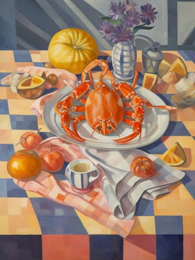 King Crab Still Life Painting