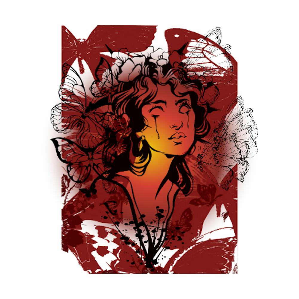 The queen of looking dead / butterflies every where