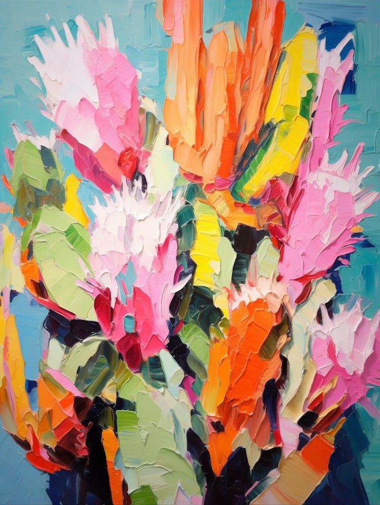 Cactus Painting Notocactus 4