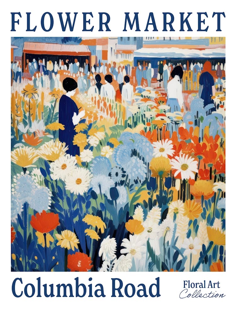 Flower Market Columbia Road Blue