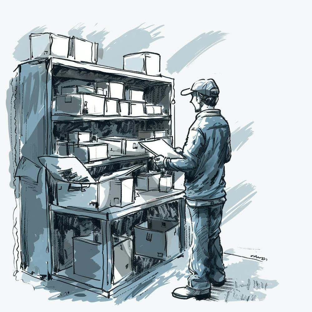 Man In A Warehouse 1