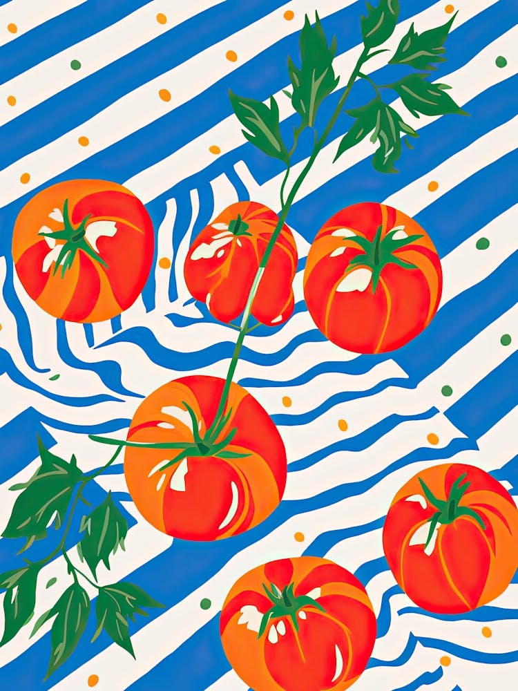 Tomatoes Summer Illustration 7
