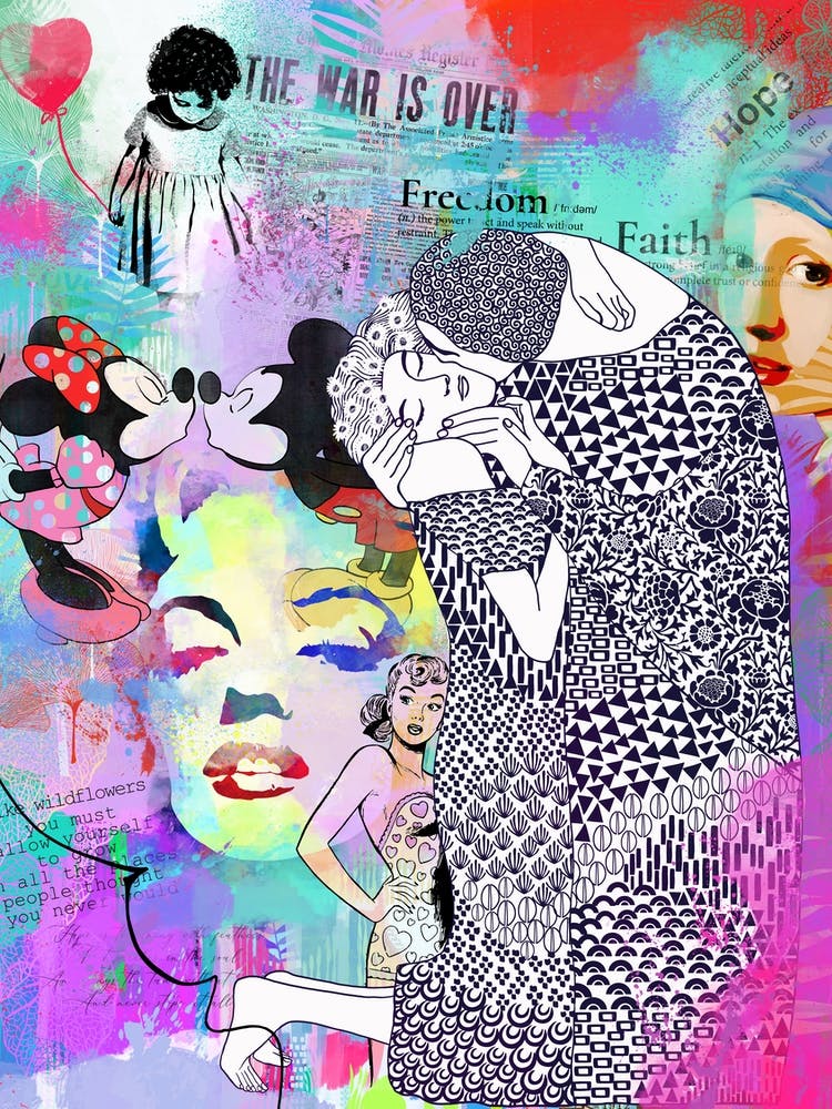 The Kiss - graffiti style