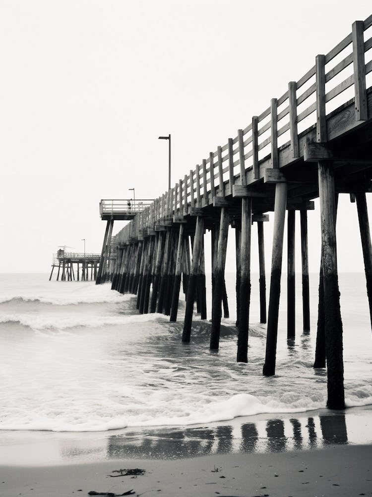 Outer Banks, Black And White Analogue Photograph 2