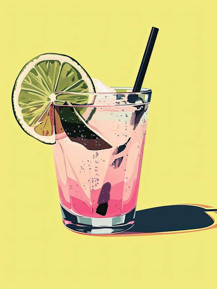 Green Lime Cocktail ; Mid-Century Liquid Harmony