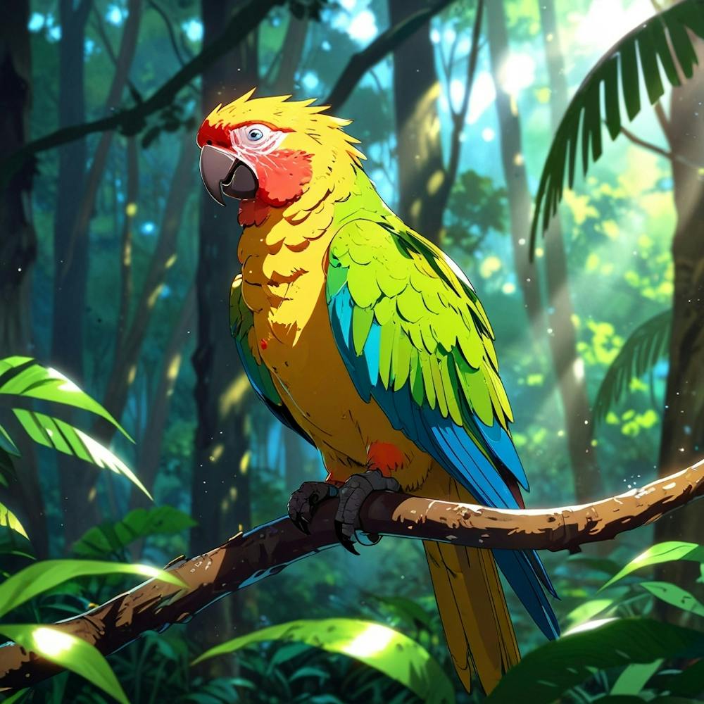 Parrot In The Forest