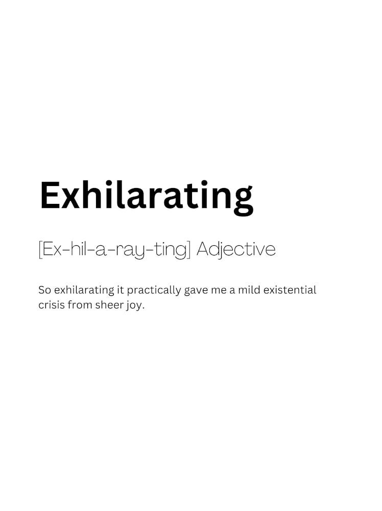 Exhilarating Definition Meaning