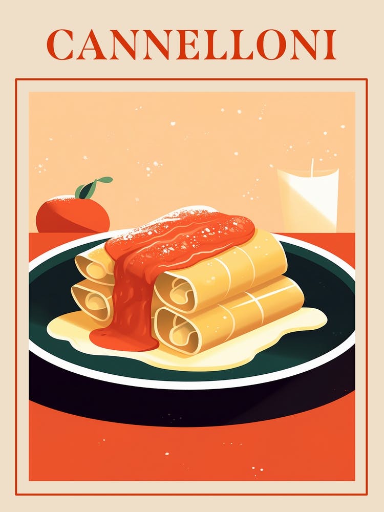 Cannelloni Italian Pasta Poster