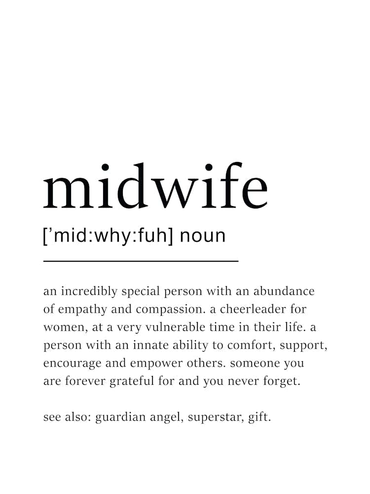 Midwife Definition Poster - Dictionary