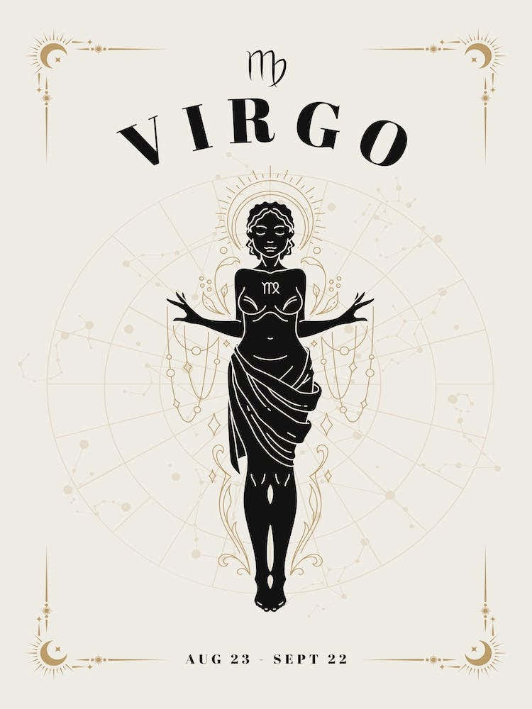 Virgo Zodiac Celestial Woman