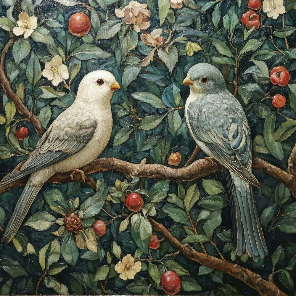 Birds On A Branch Art 21