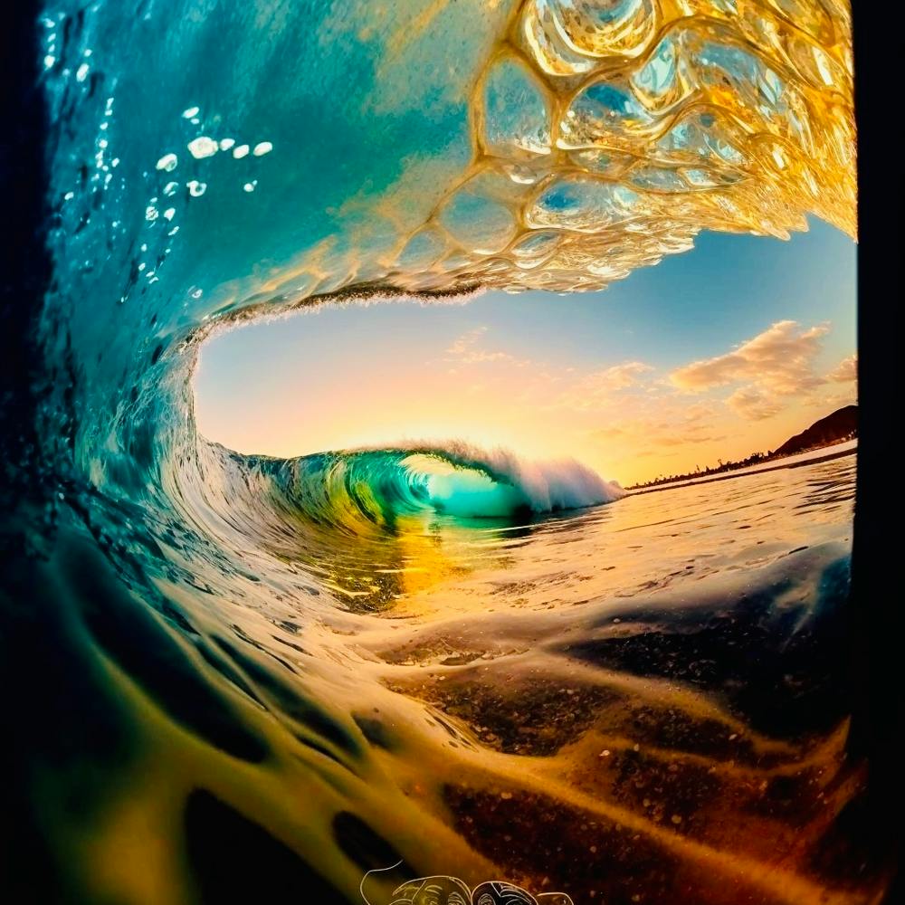 Wave At Sunset