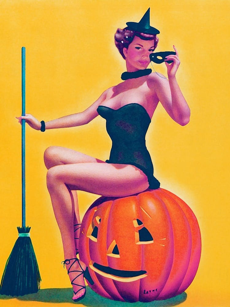 Pin Up Halloween Witch