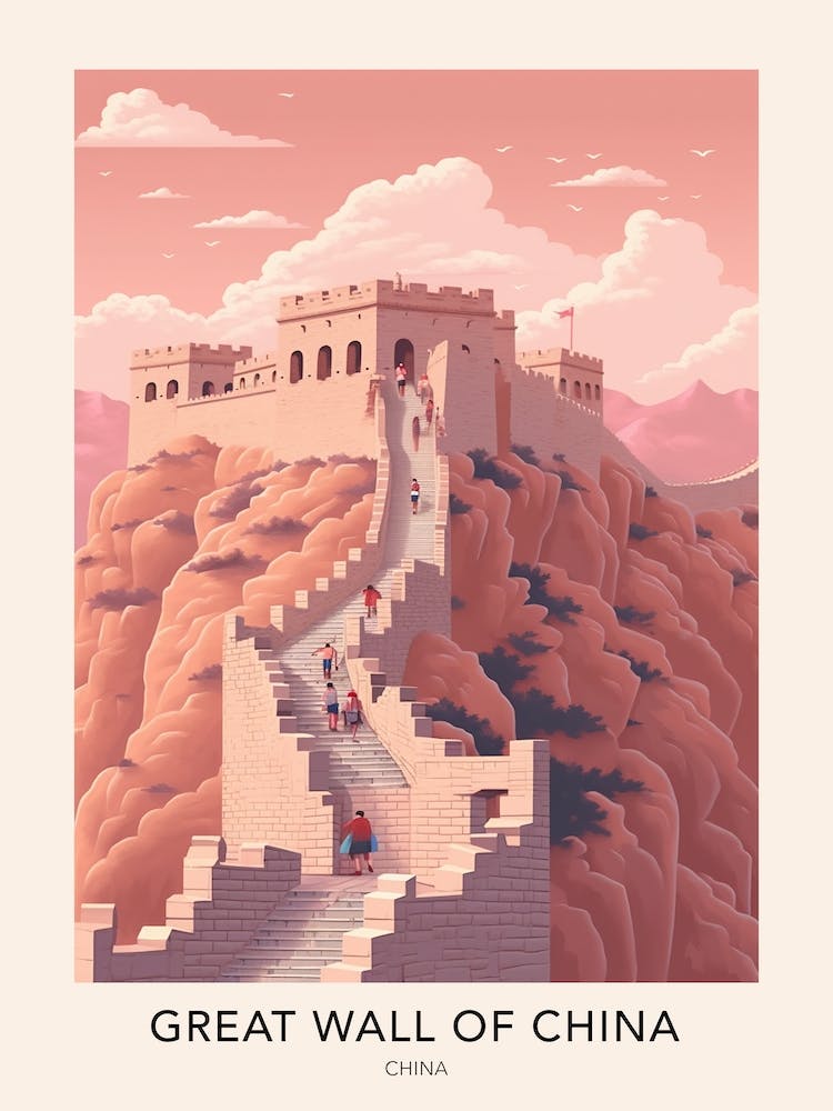 Great Wall Of China Travel Poster