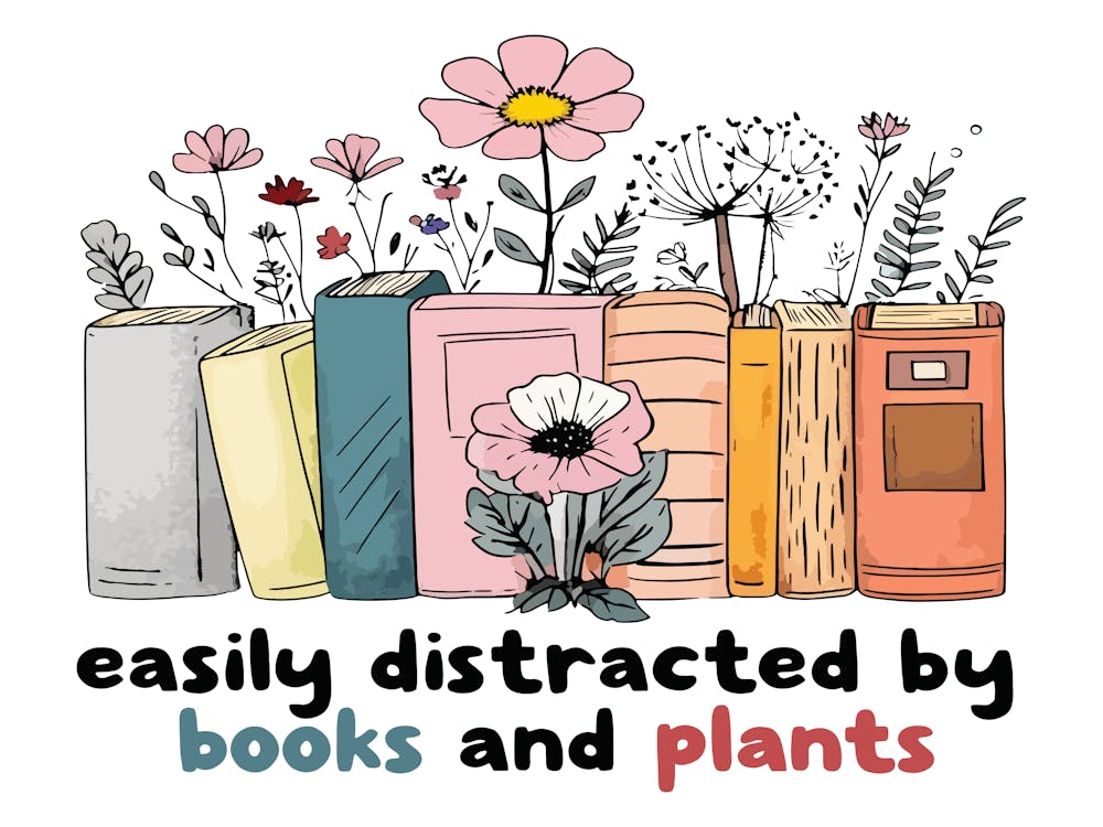 Easily Distracted By Books And Plants 1