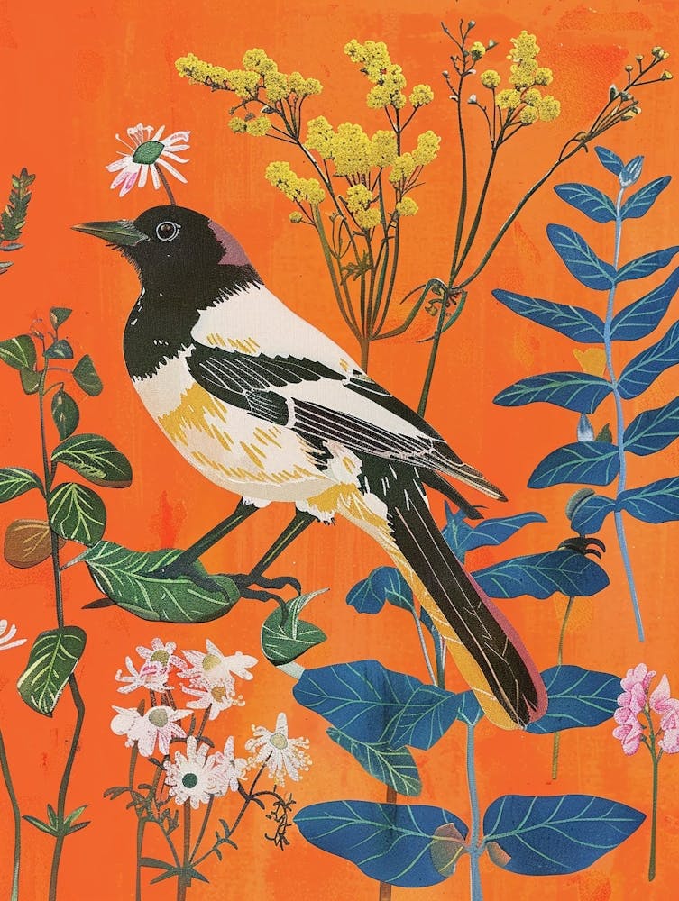 Spring Birds Magpie 1