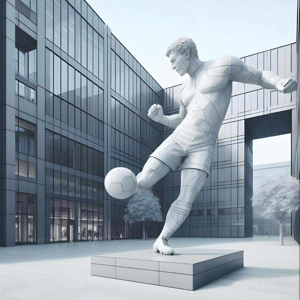 Statue Of Soccer Player