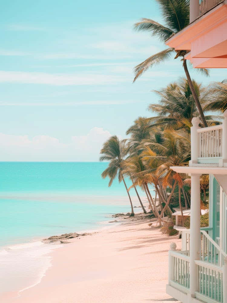 Karon Beach Phuket Thailand Turquoise And Pink Tones 4