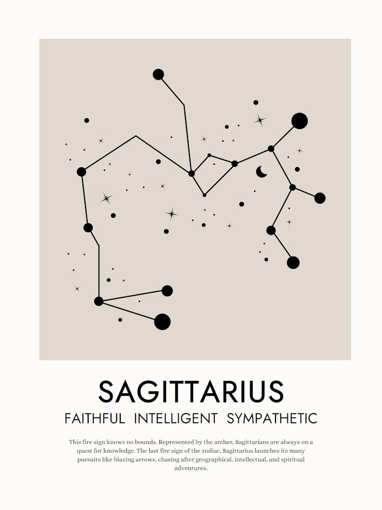 Sagittarius Zodiac Print