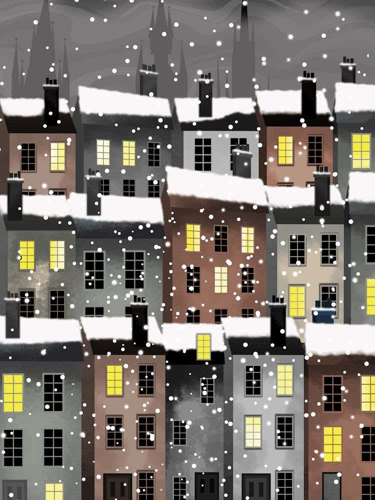 City in Snow
