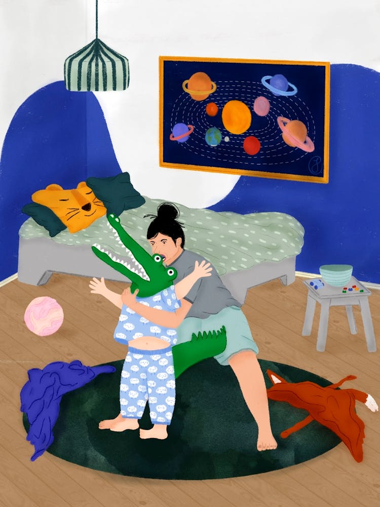 Bedtime Pyjama Wrestling 1