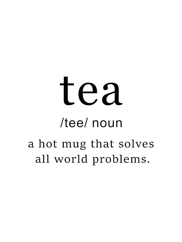 Tea Definition Poster - Dictionary
