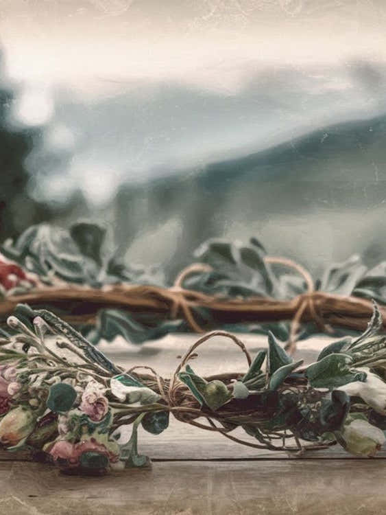 Rustic Dried Flower Crown - Botanical