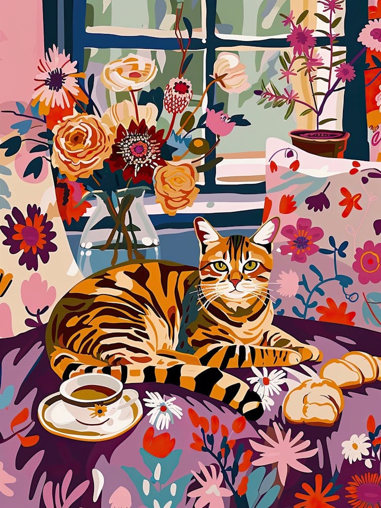 Tea Time With A Bengal Cat 2