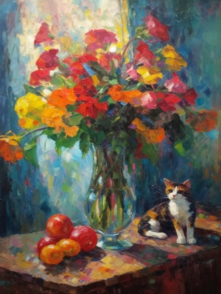 Anthurium With A Cat 3