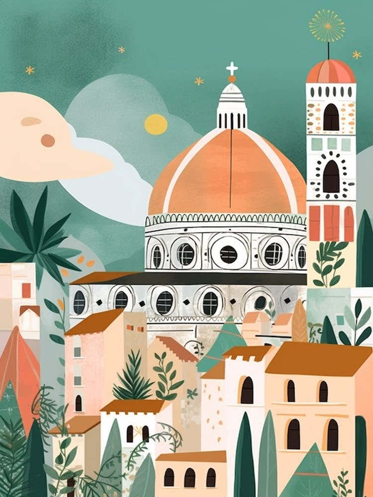 Florence, Italy Illustration