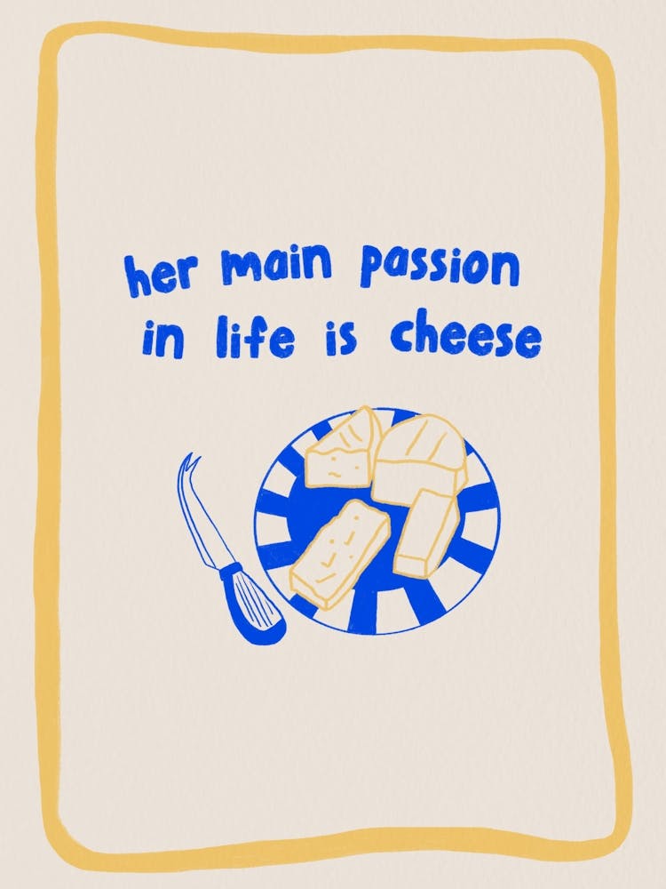 Her Main Passion In Life Is Cheese Fun Trendy Yellow Kitchen