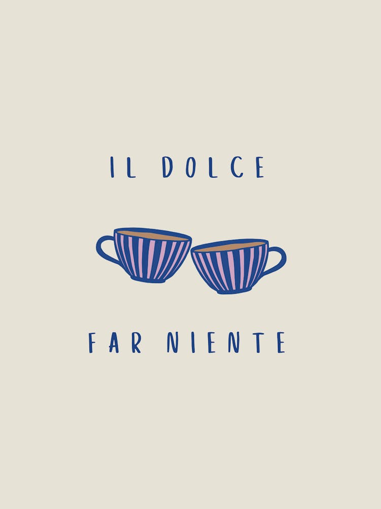 Navy & Neutral Il Dolce Far Niente Italian