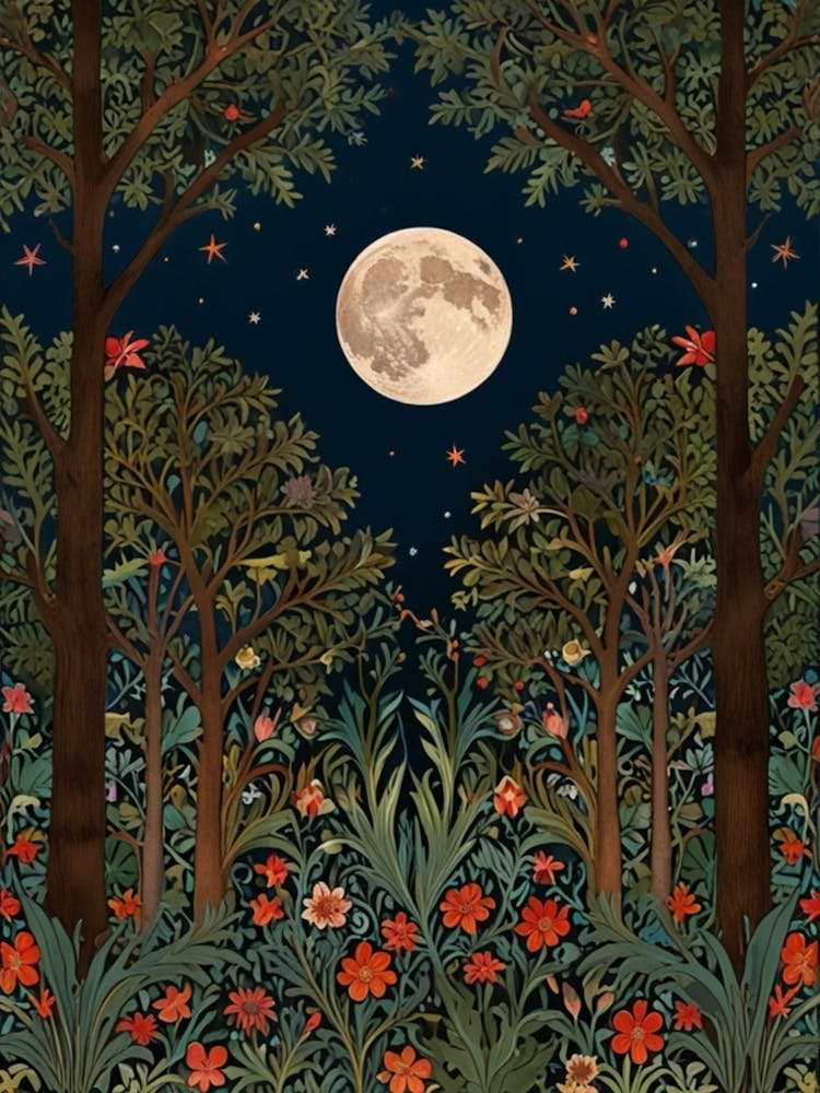 William Morris Moonlight In The Forest 86