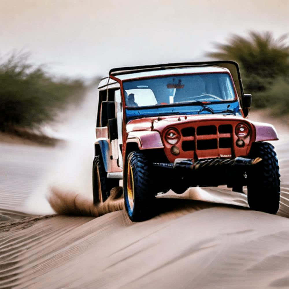 Jeep In The Desert
