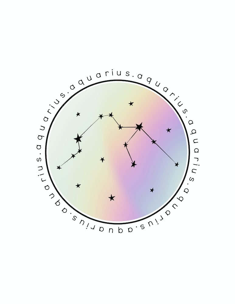 Aquarius  Zodiac Star Chart