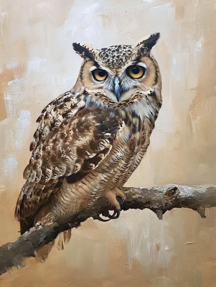 Verreauxs Eagle Owl Painting 2