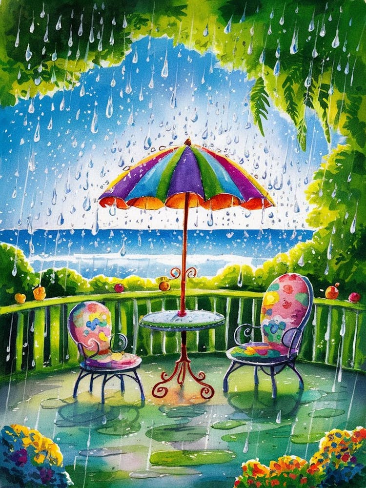 Umbrella In The Rain