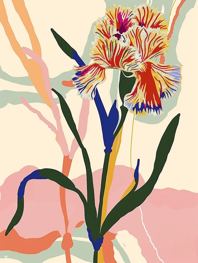 Colourful Flower Illustration Carnation 3