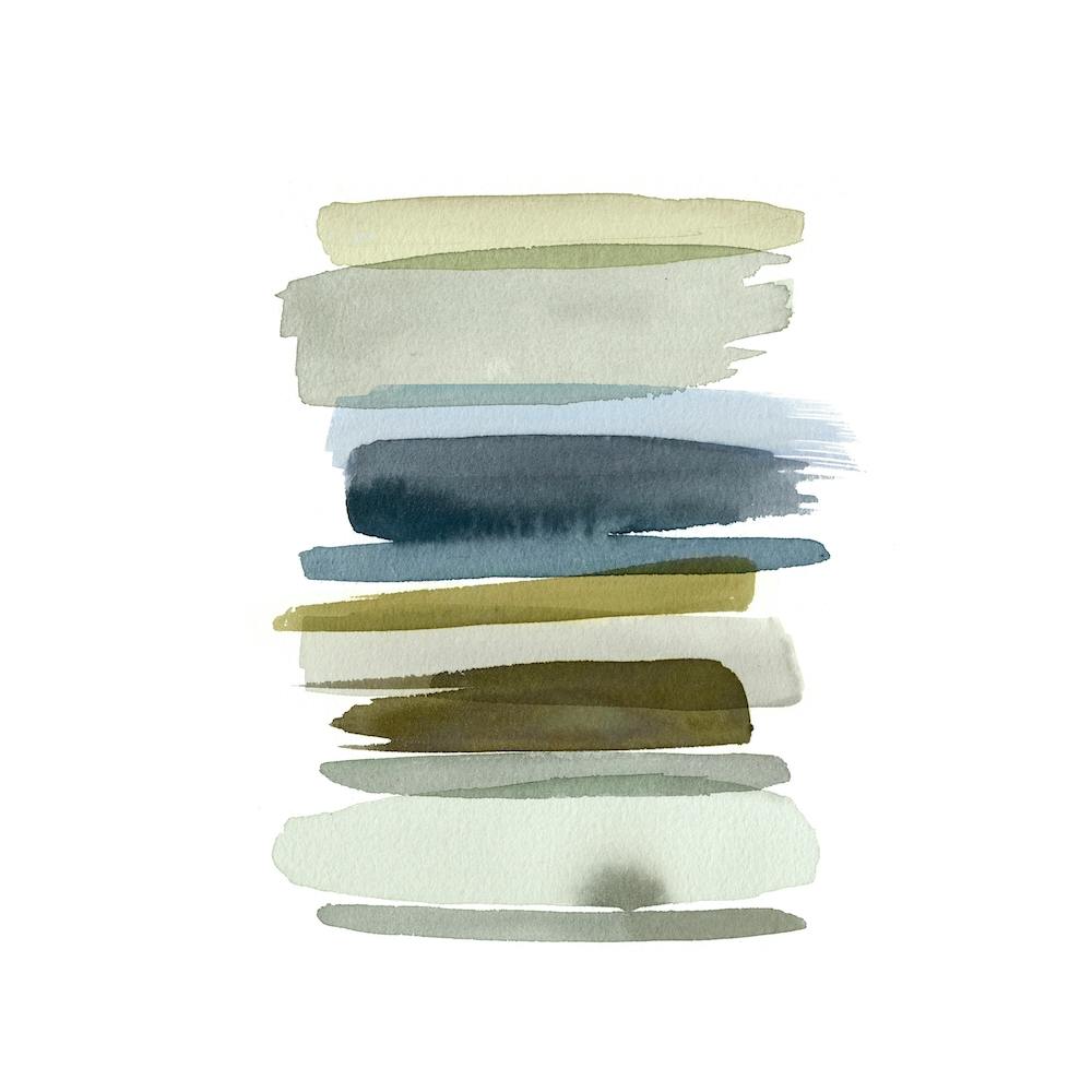 Blue Green Abstract Art