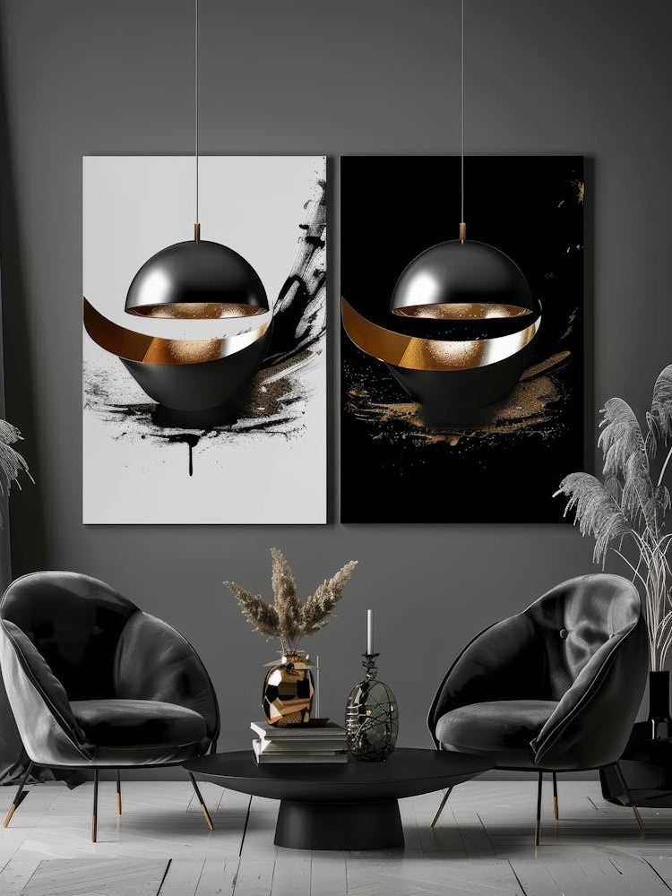 Abstract Black And Gold 12