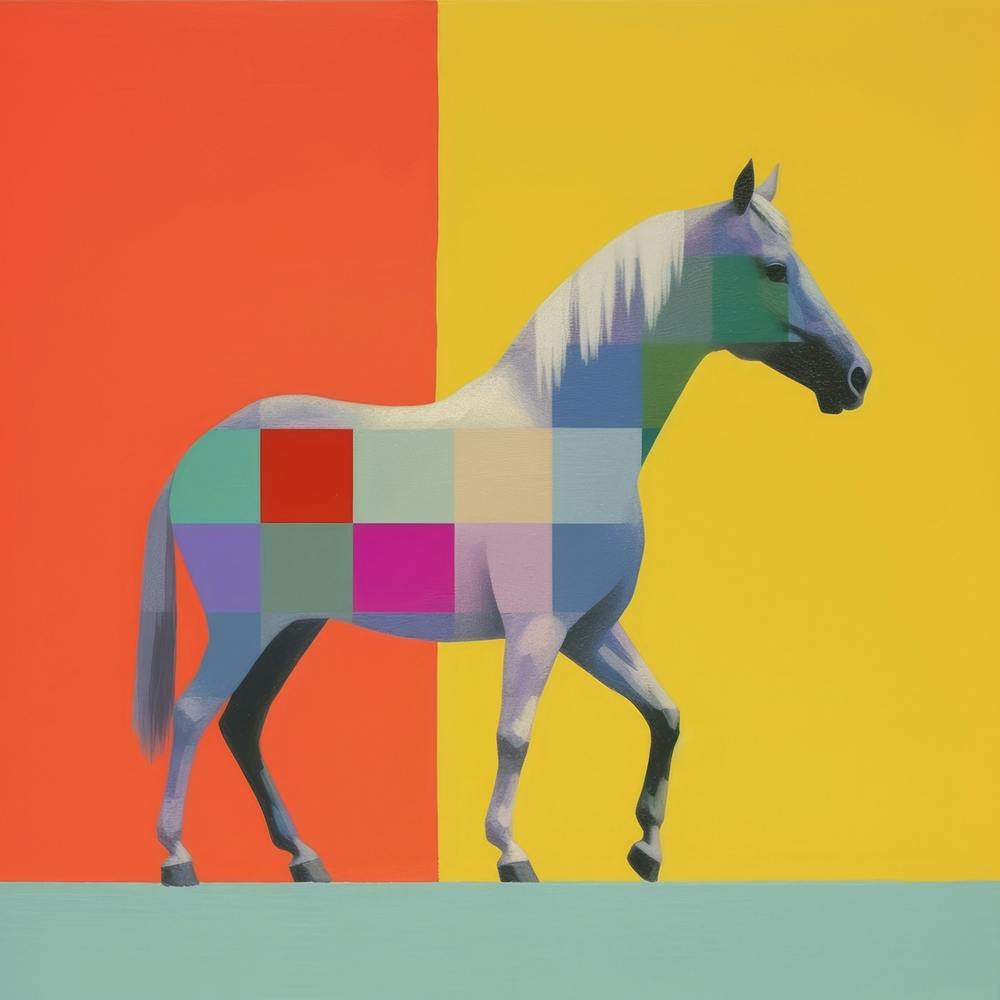 Midcentury Colorful Horse 1irena