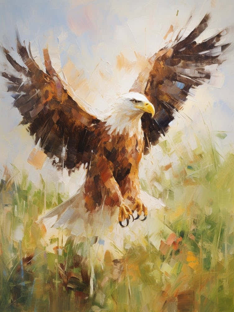 Bird Painting Bald Eagle 3