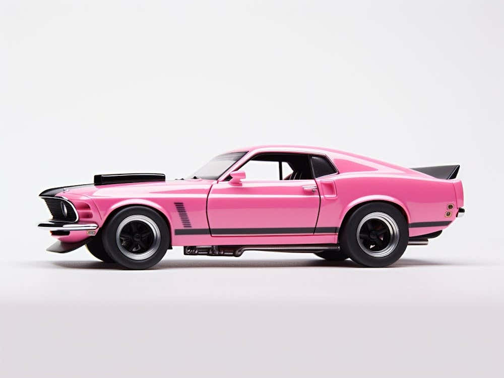 Toy Car 69 Mustang Boss 302 Pink