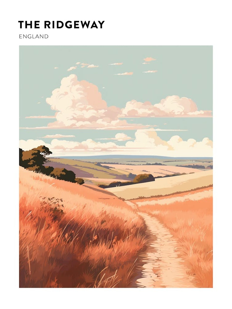 The Ridgeway England 2 Hiking Trail Landscape Poster