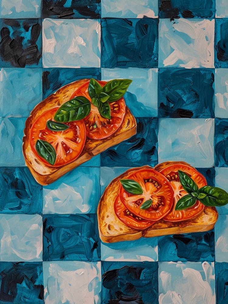 Bruscetta Blue Checkerboard 1